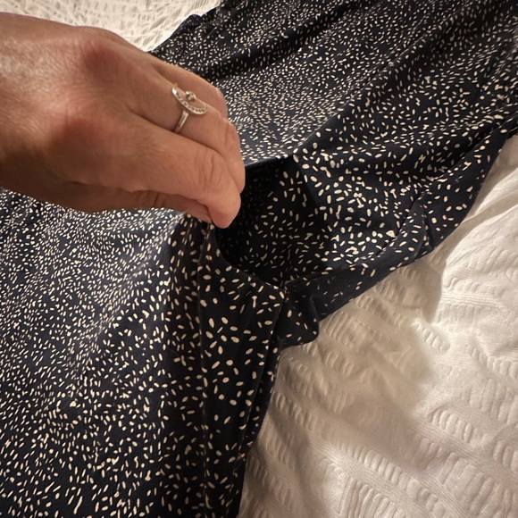 2 way beautiful tie dress- Navy blue with cream speckles- excellent condition - Picture 9 of 11